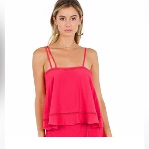 Lovers + Friends Red Sleeveless Top